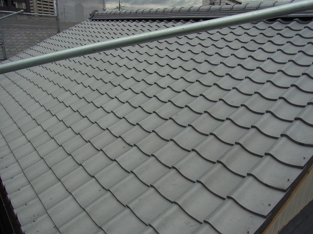 葺き替えが完了した屋根